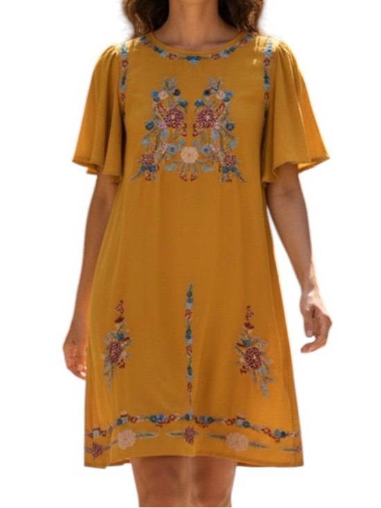 entro Dresses & Skirts - **NWT** entro Embroidered Flutter-Sleeve Dress -